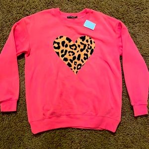 New with tags Leopard crewneck sweater